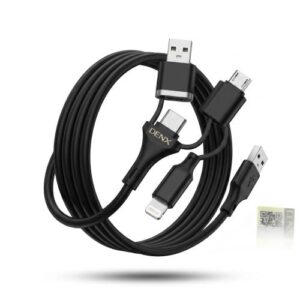 كابل الشحن السريع المتعدد 4 في 1 من DENX (موديل DX039)